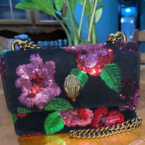 Handbags - NWT, Kurt Geiger London Shoreditch Floral Sequin Small Crossbody Bag